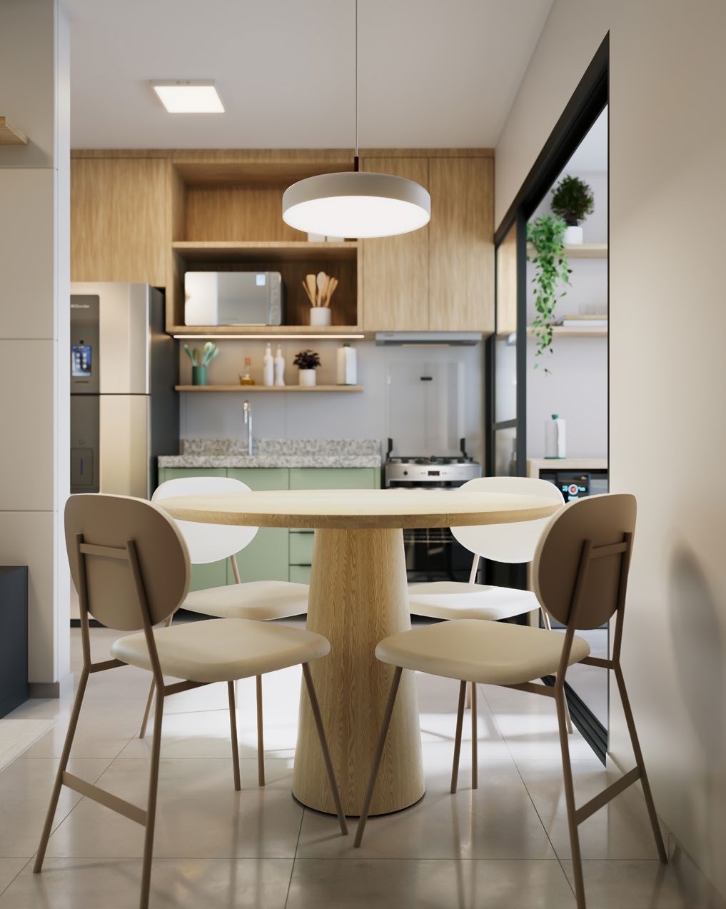 Apartamento decorado - área de jantar