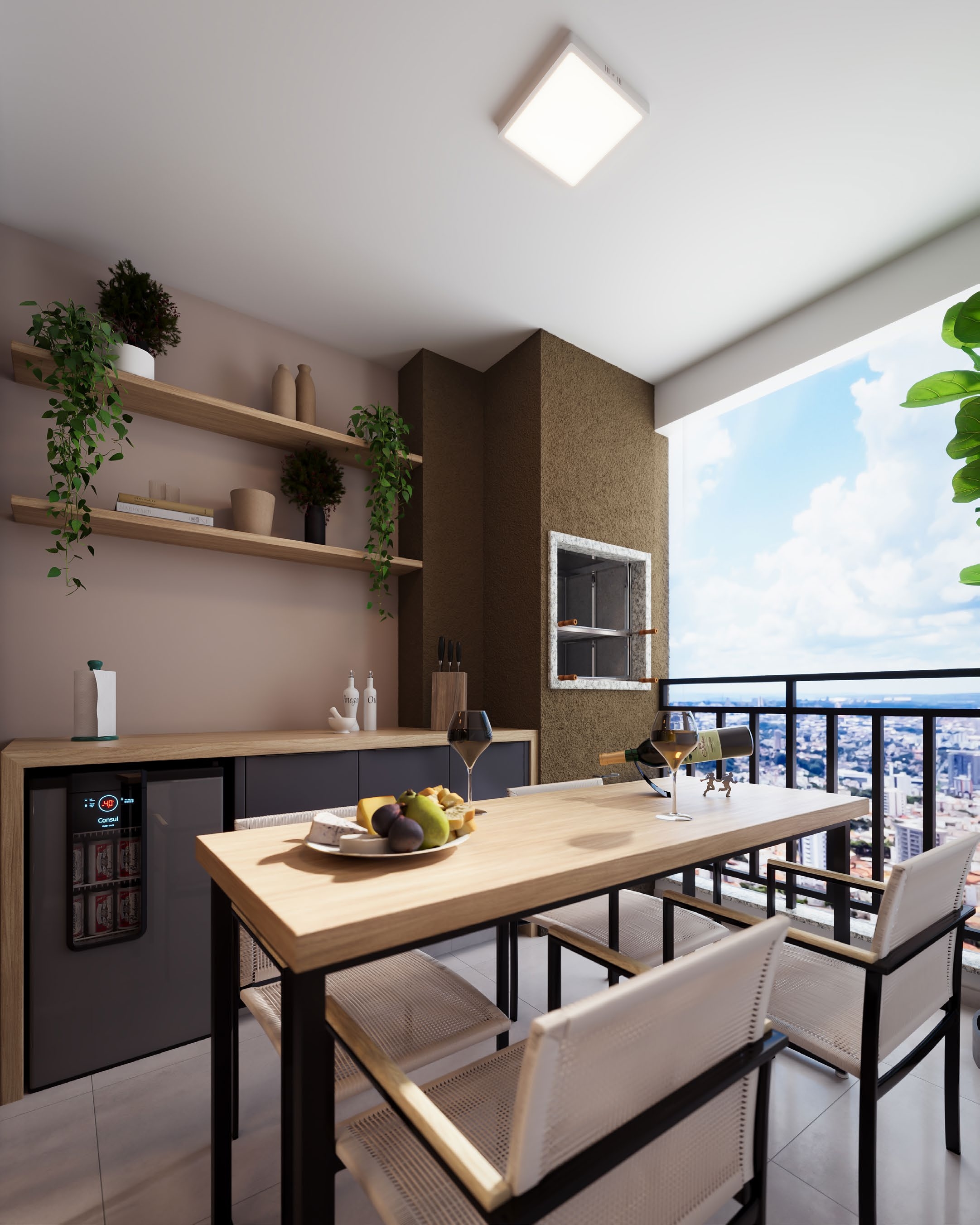 Apartamento decorado - varanda gourmet