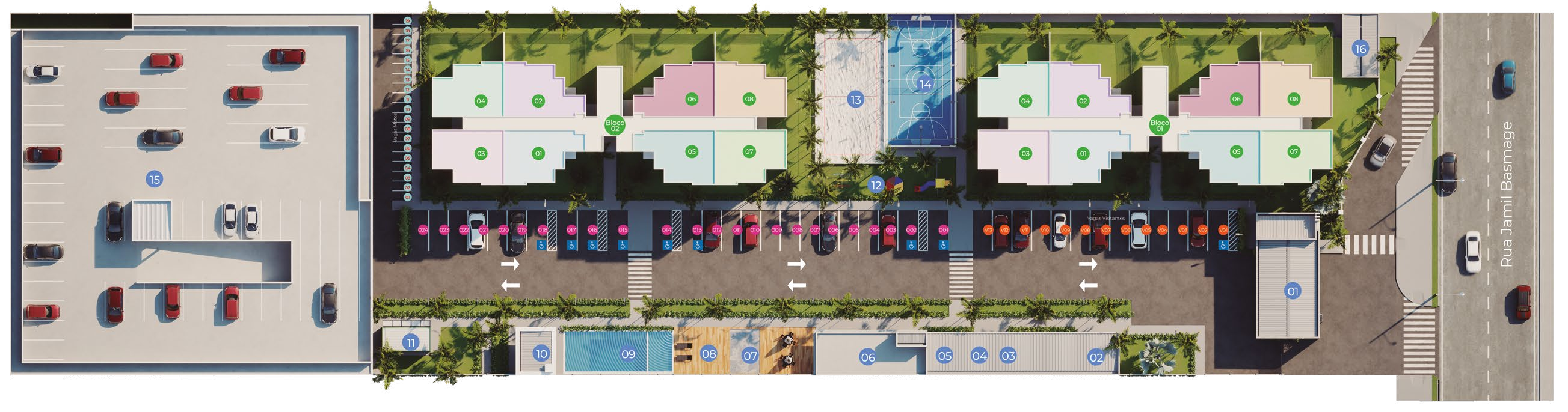 Planta de Implantação do Condomínio